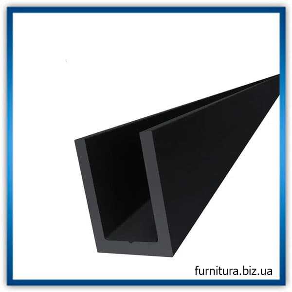 Алюминиевый профиль для стекла 8 мм, черный -  по лучшей цене в е
