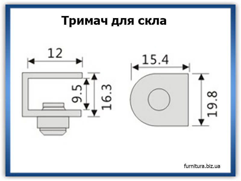 Тримач для скла технічні характеристики